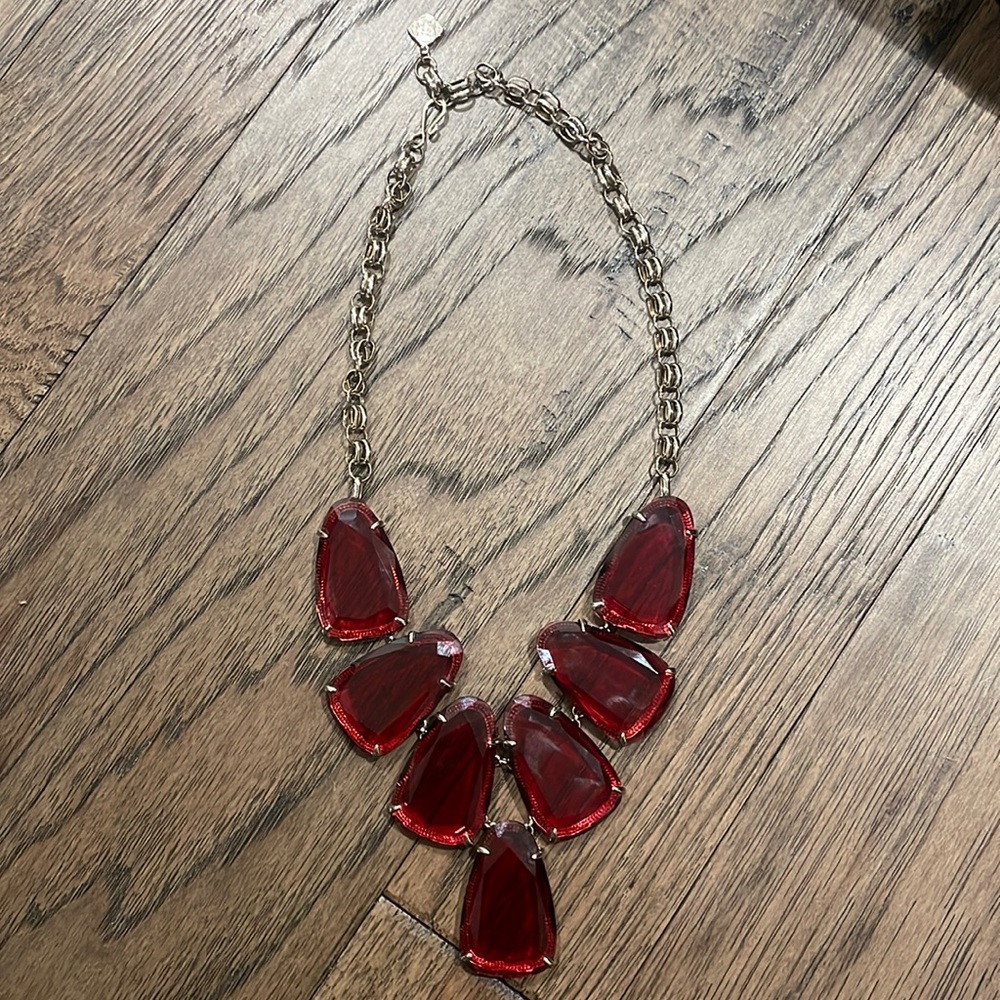 Kendra Scott Red Statement Necklace